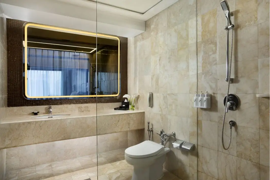 Bathroom with standing shower